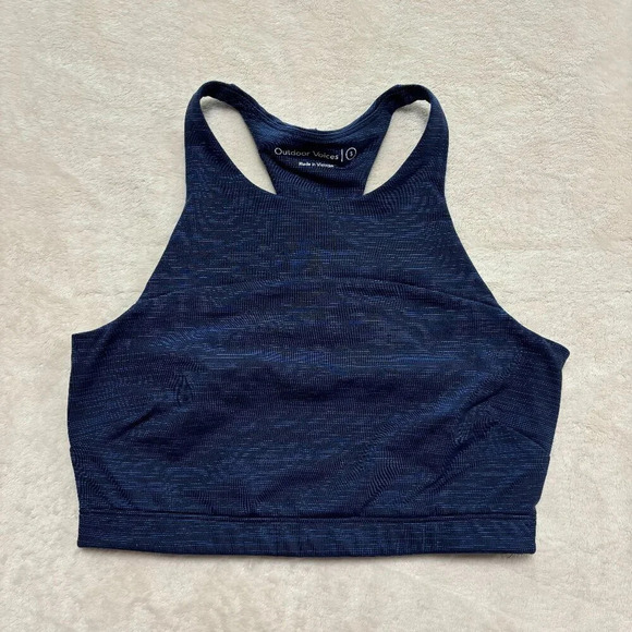 Outdoor Voices Move Free Crop Top Sports Bra Womens Blue Size Small - Picture 1 of 6